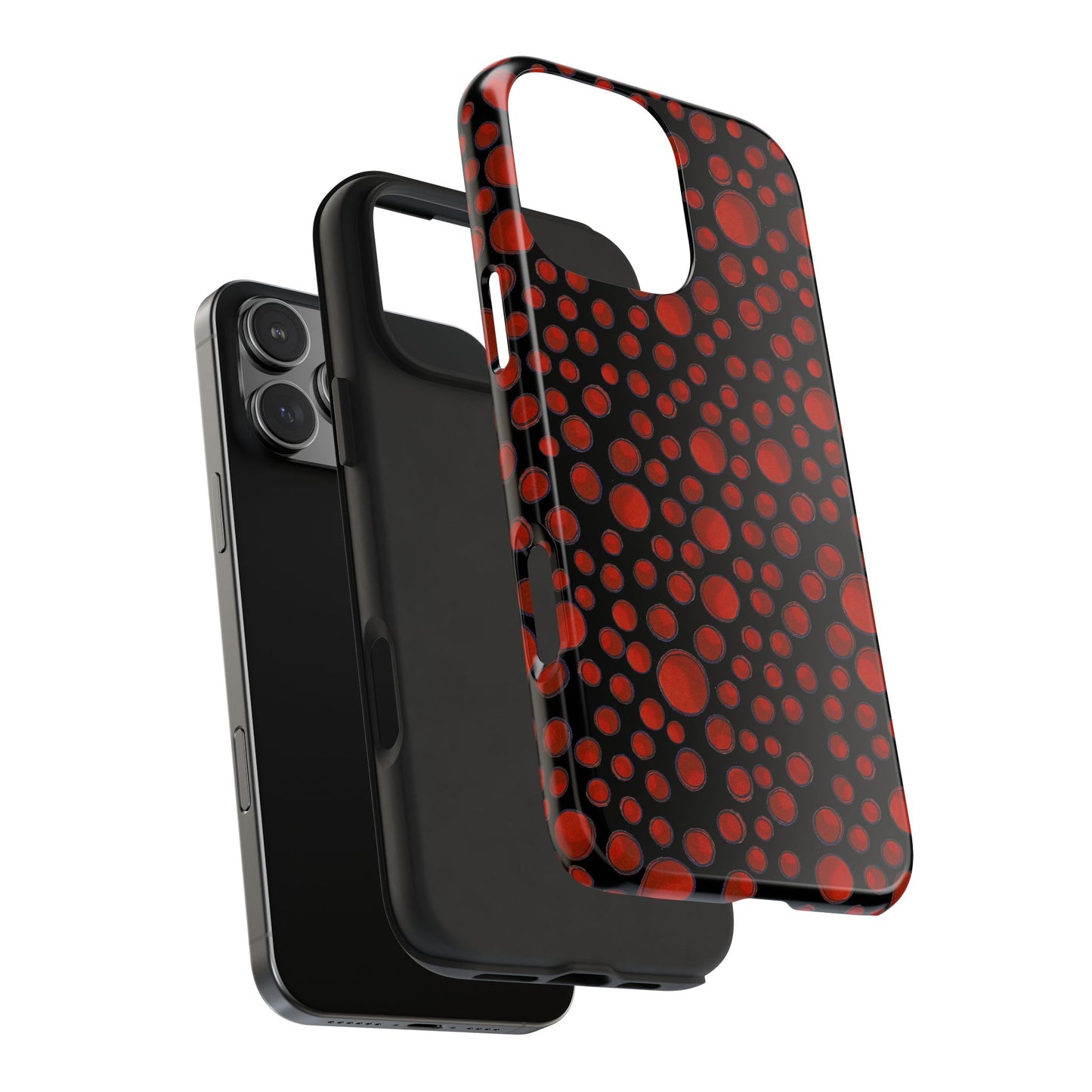 Dot Assortment Black / Red Phone Case