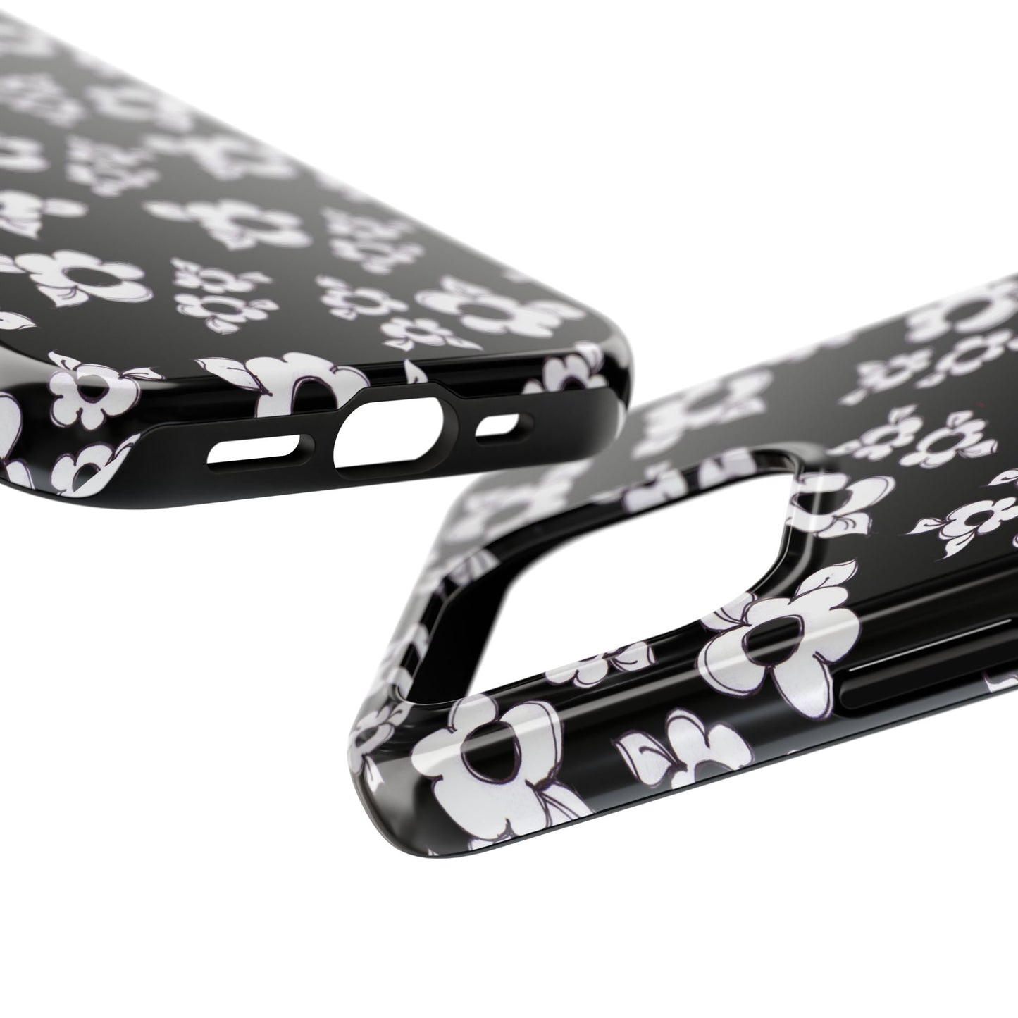 Daisy Cluster Black / White Phone Case
