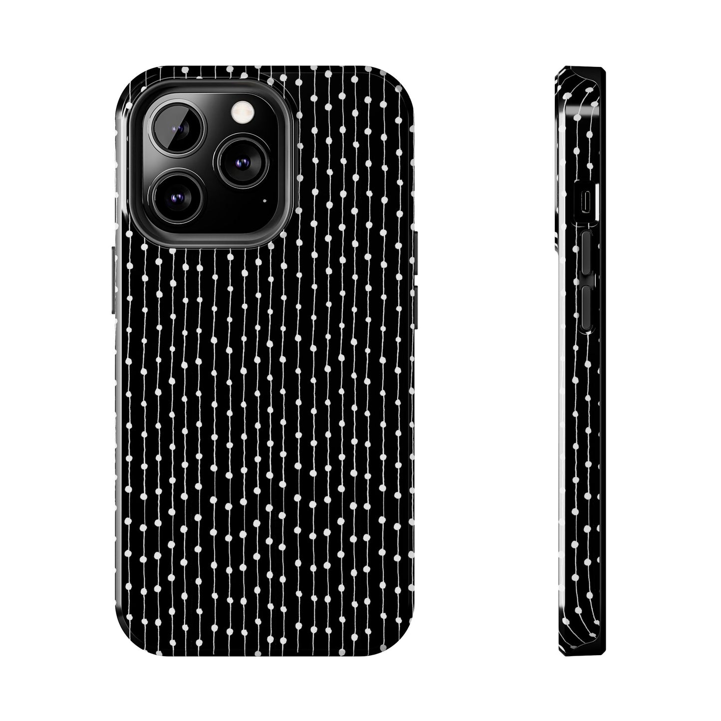 Pin Stripe Black / White Phone Case