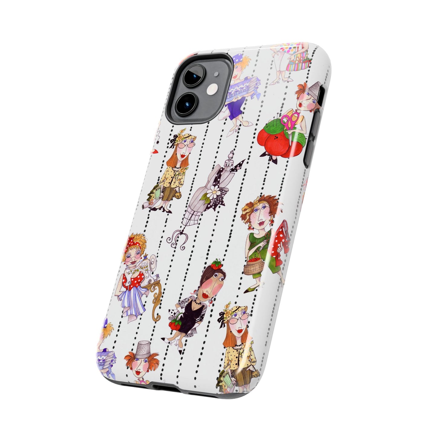 Sewphisticates White / Black Stripe Phone Case