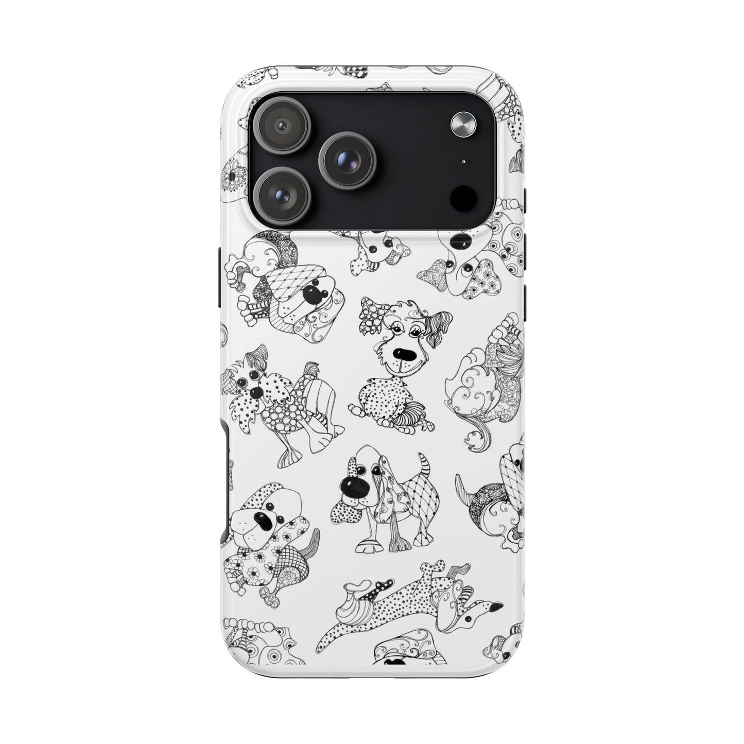 Doodle Dogs White Phone Case