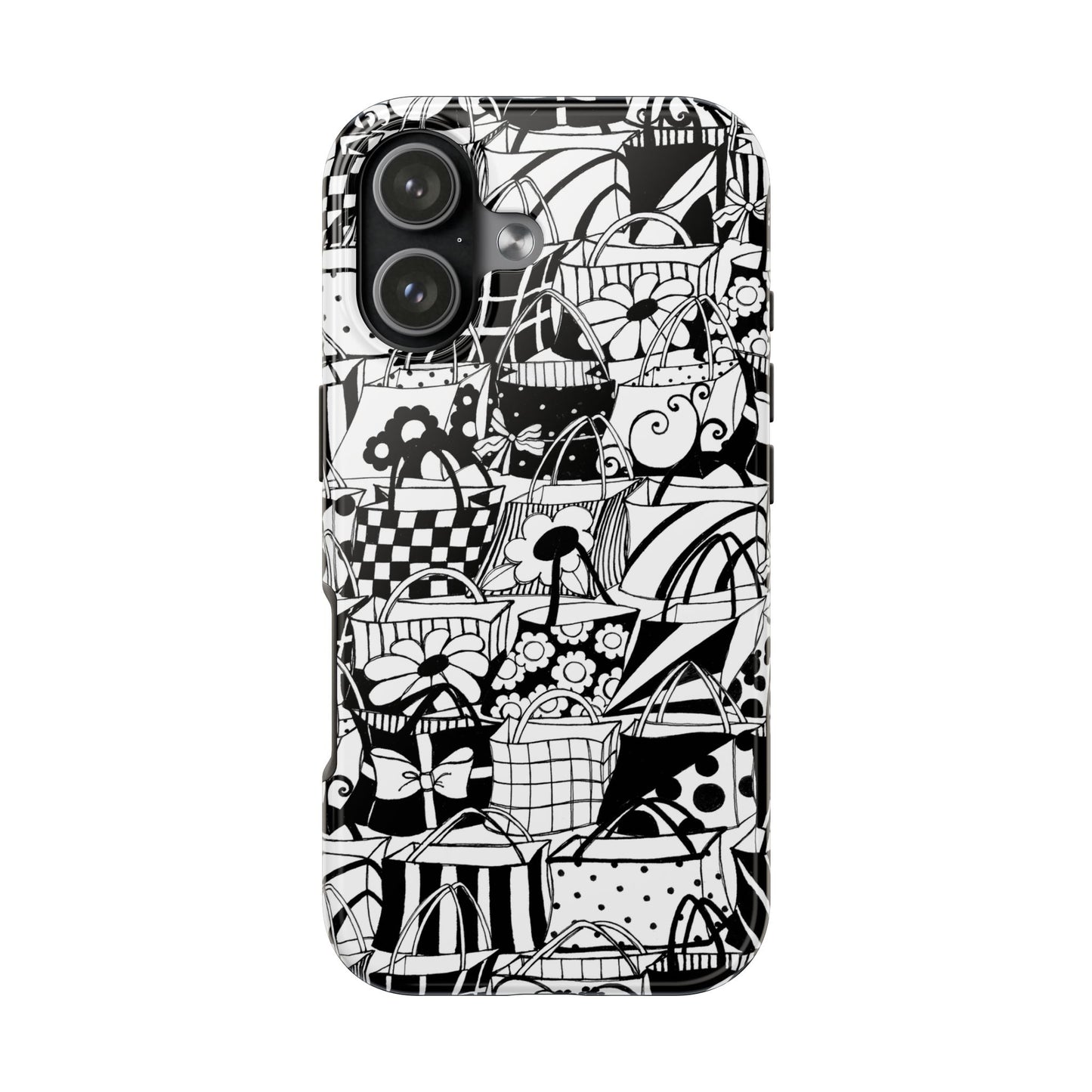 Totally Black / White Phone Case