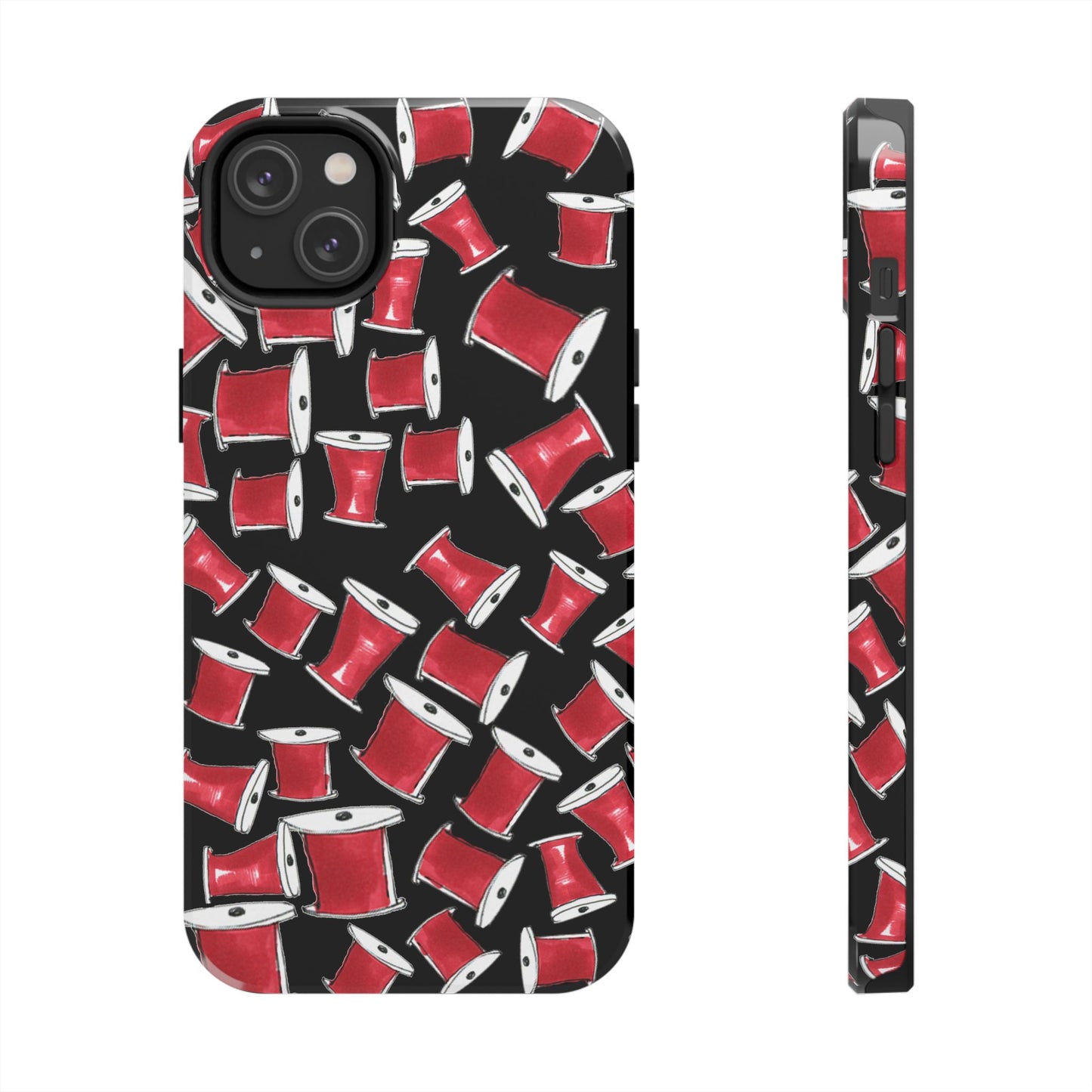 Red Thread Black Phone Case