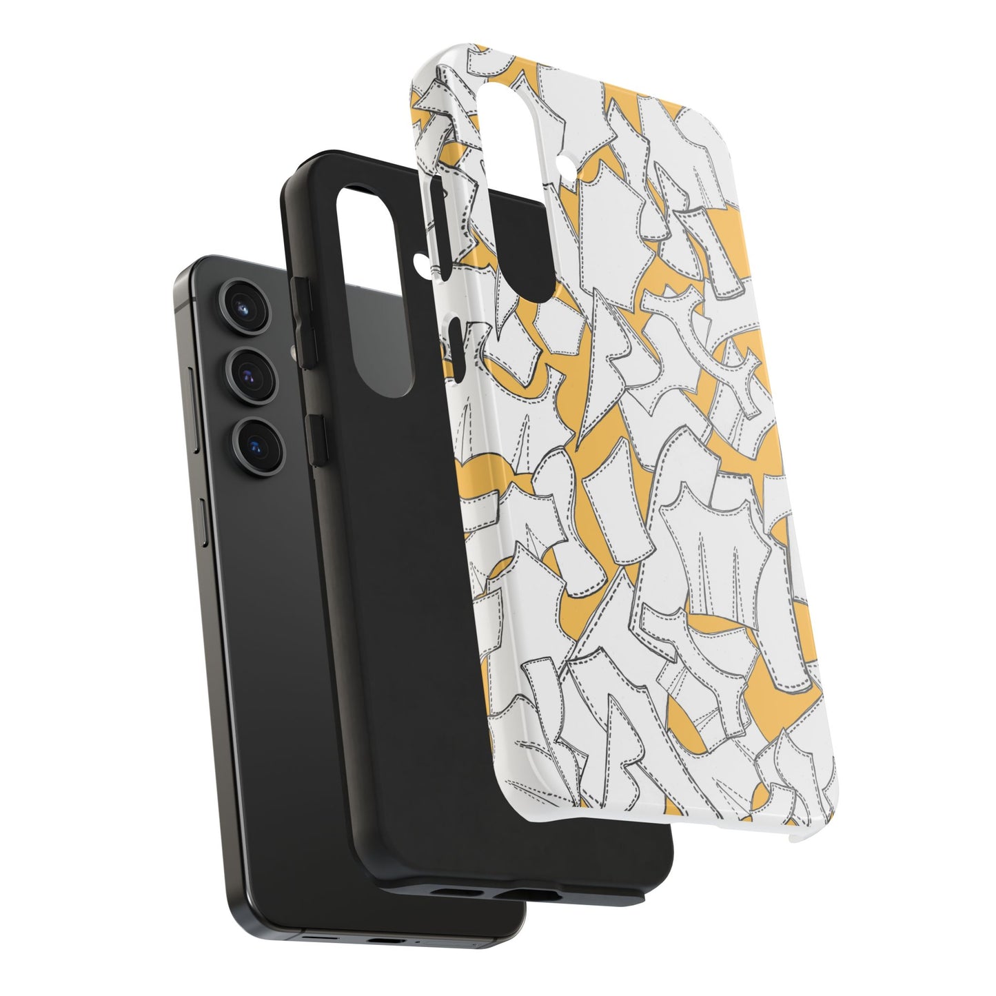Pattern Pieces Yellow Phone Case
