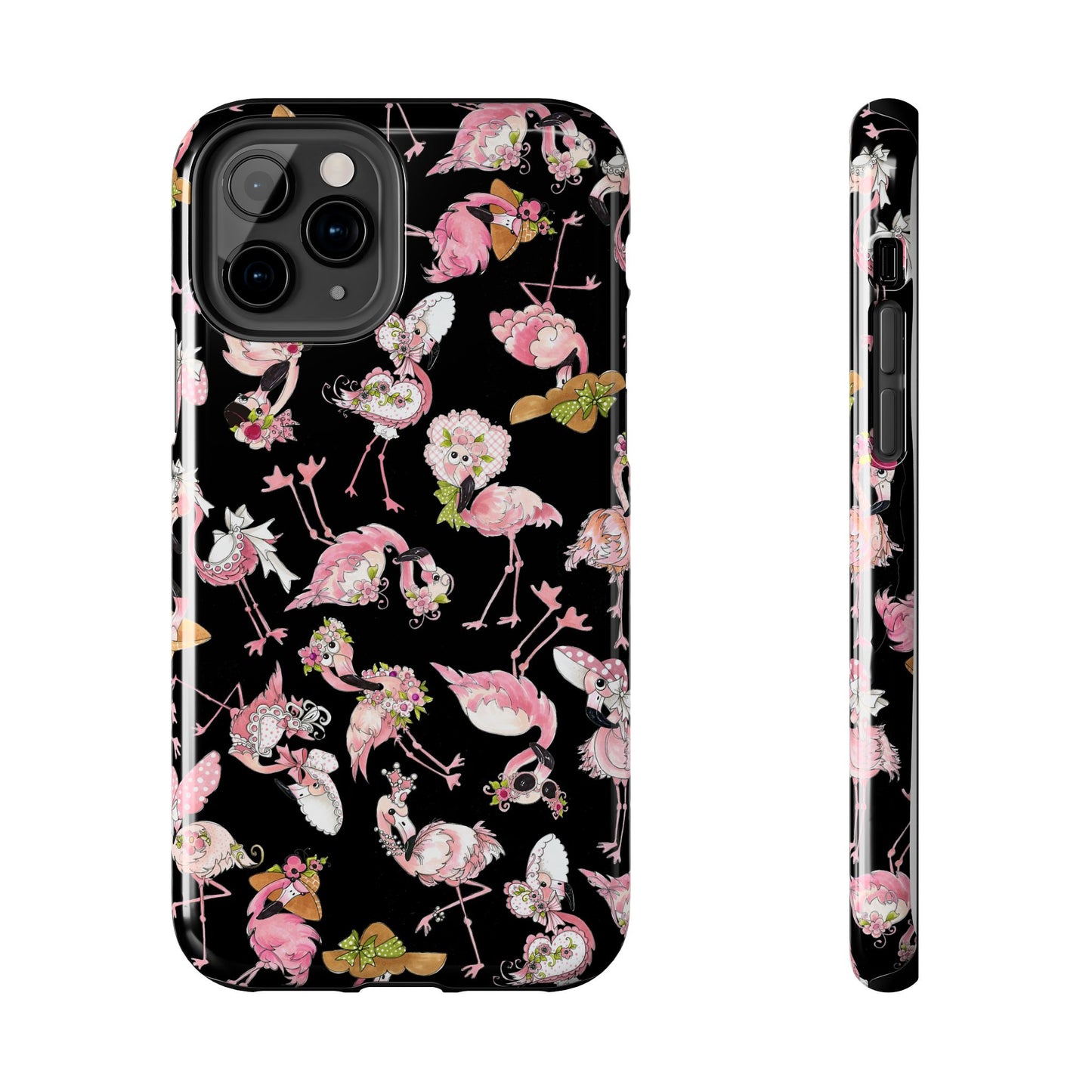 Tossed Flams Black Phone Case