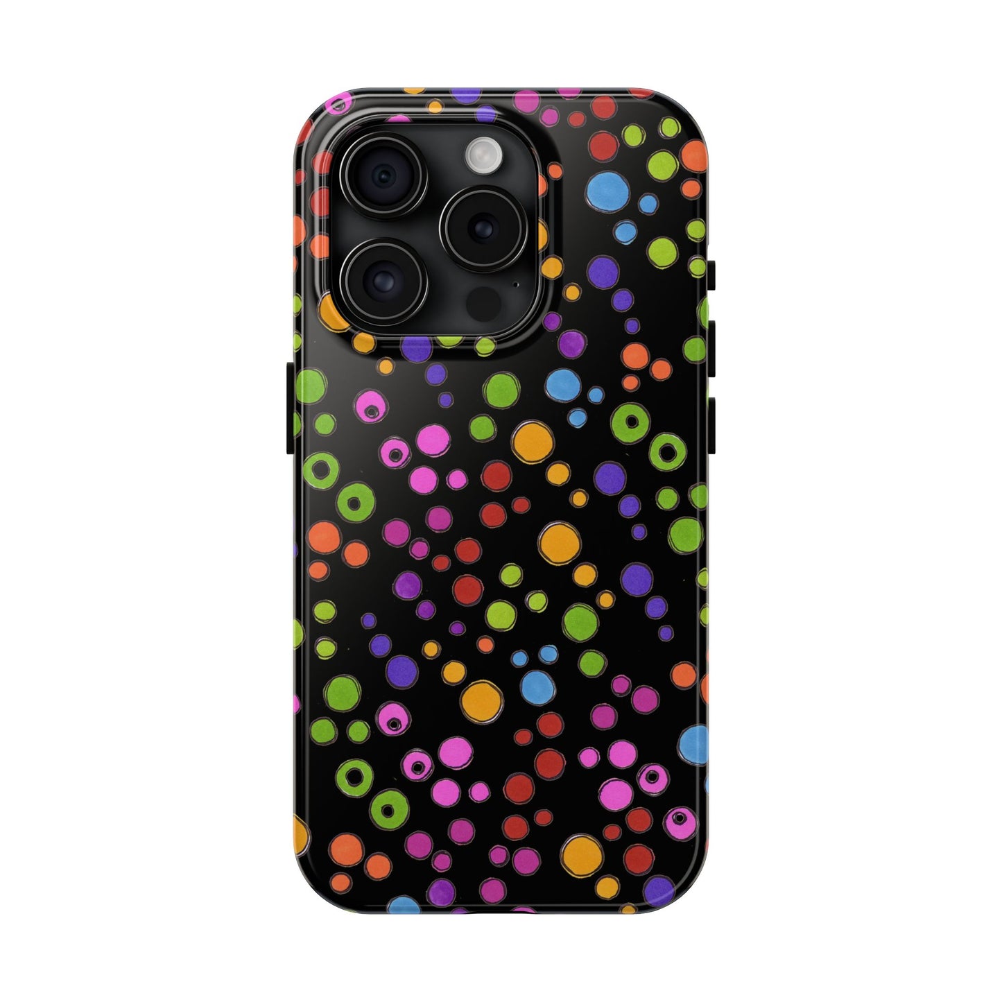 Dog Dots Black / Multi Phone Case