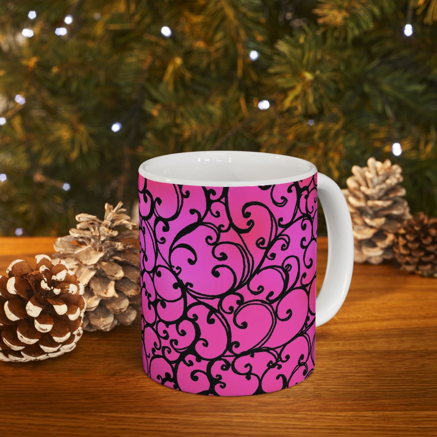 Scrollie Cerise / Black Cup