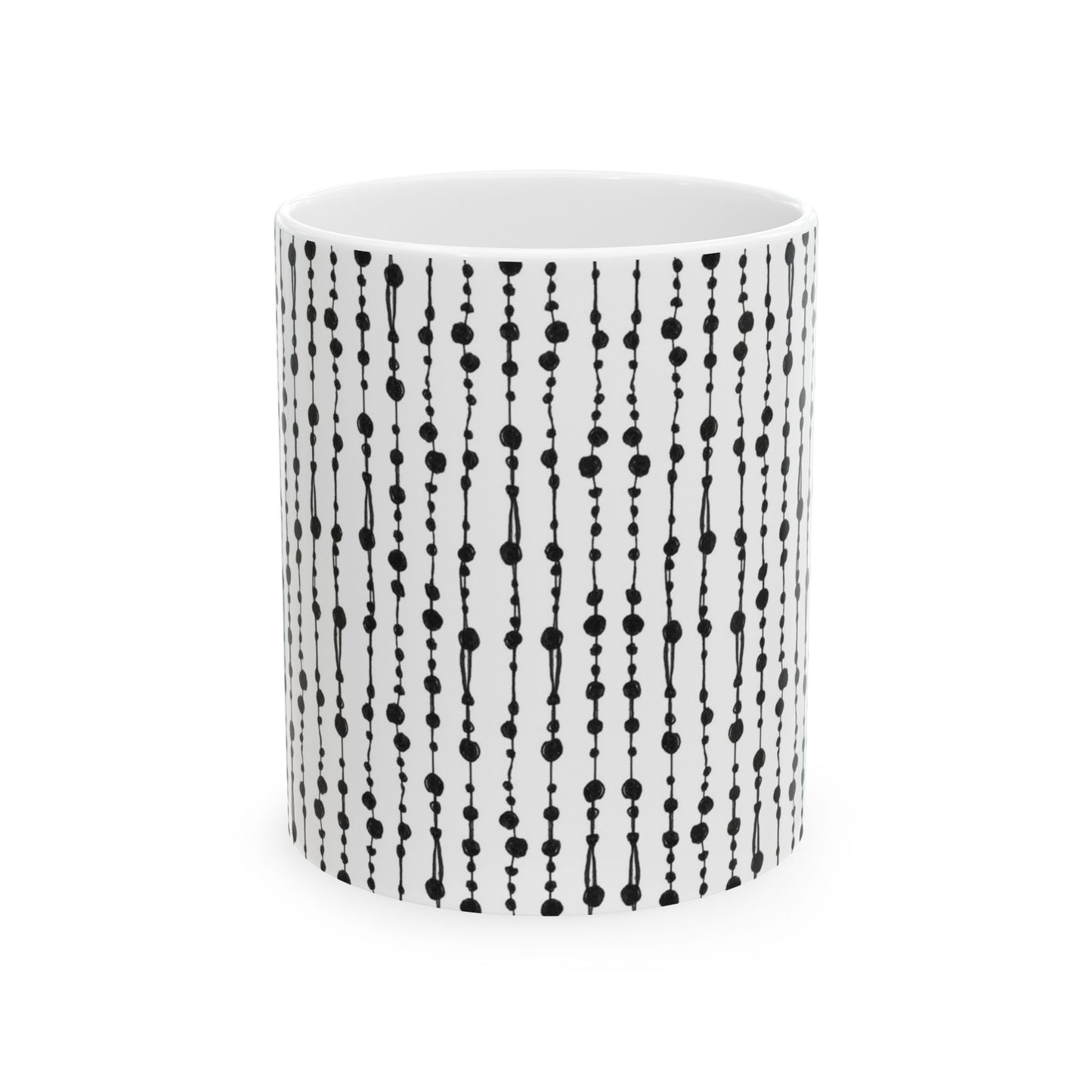 Beaded Curtain White / Black Cup