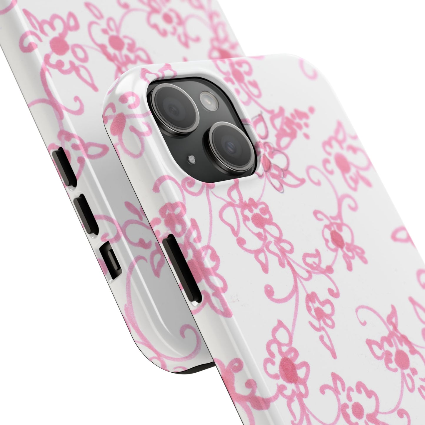 Juliette Ladies White / Pink Flowers Phone Case