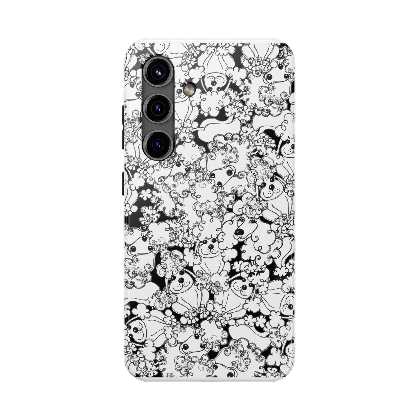 Poodle Party Black Phone Case