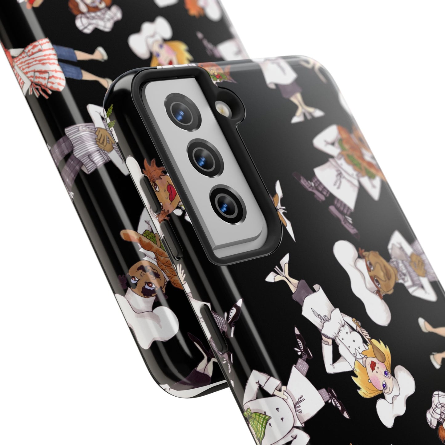 Tossed Chefs Black Phone Case