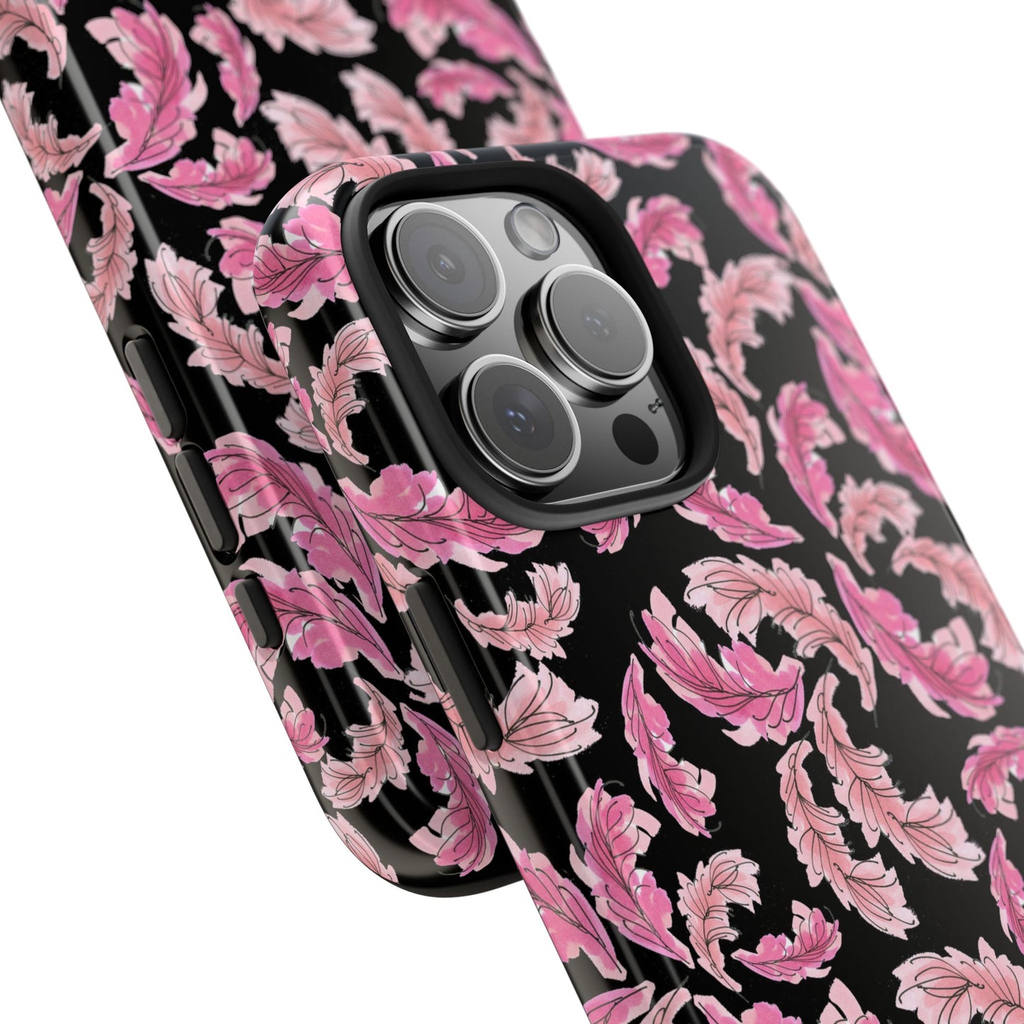 Flam Feathers Black Phone Case