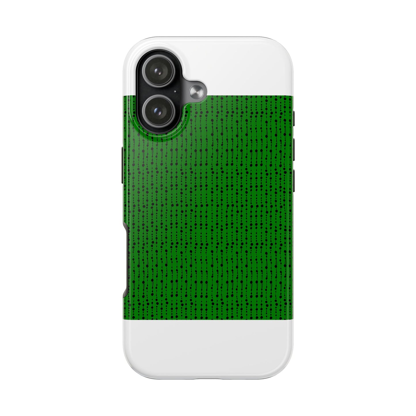 Beaded Curtain Green / Black Phone Case