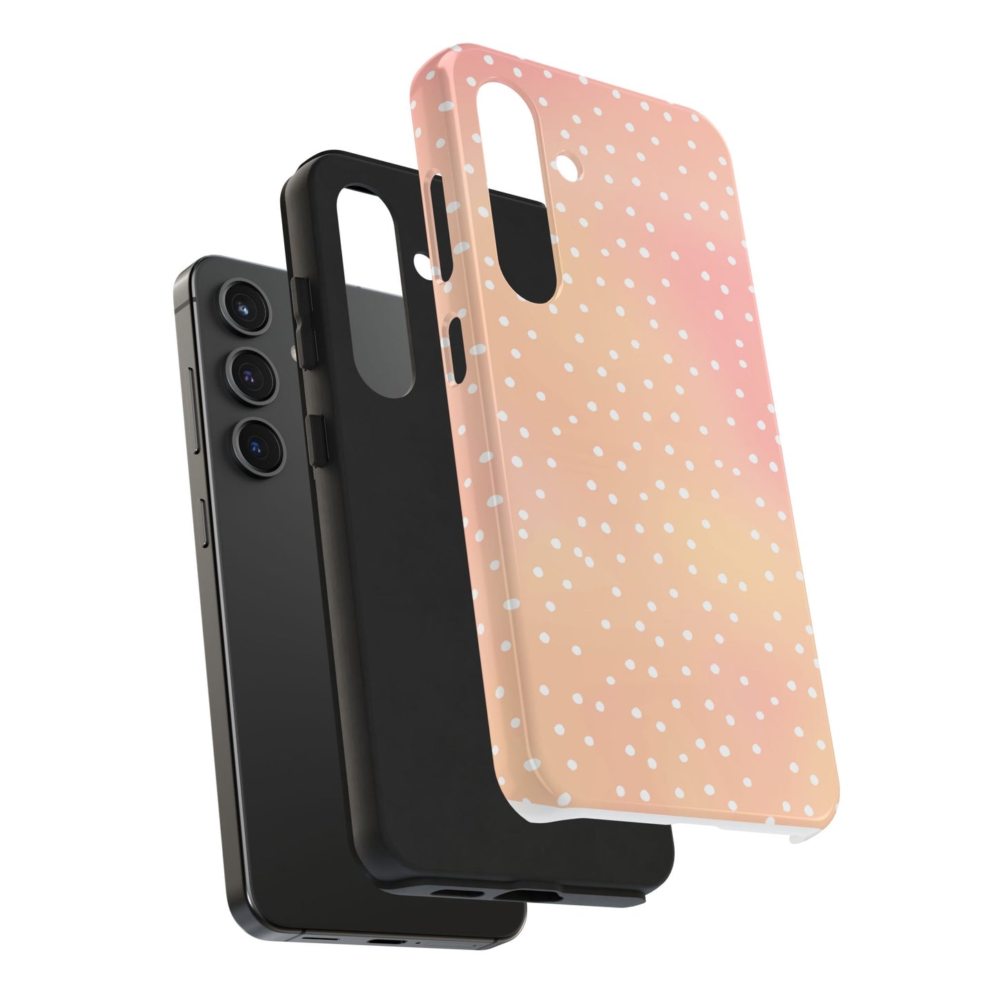 Dinky Dots Peach / White Phone Case