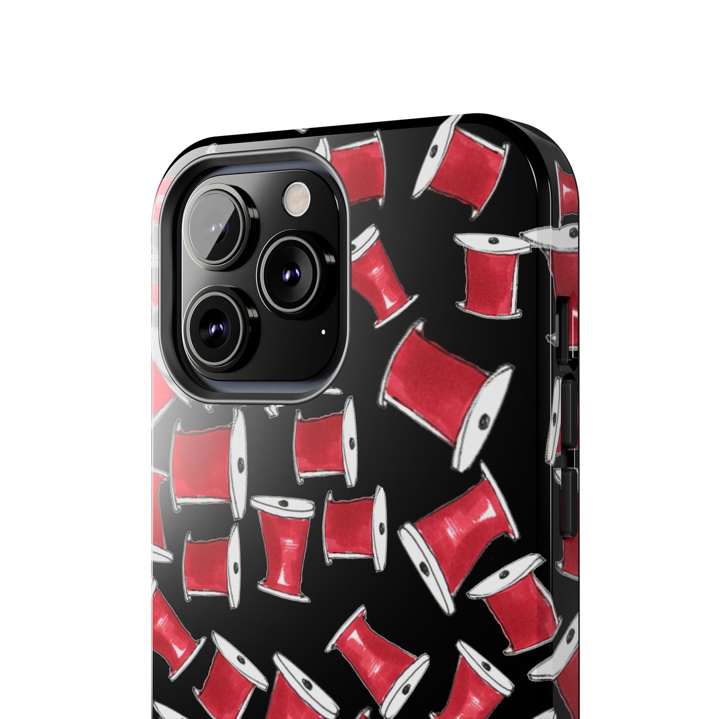 Red Thread Black Phone Case