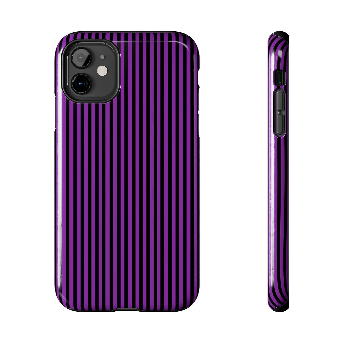 Stripe Purple / Black Phone Case