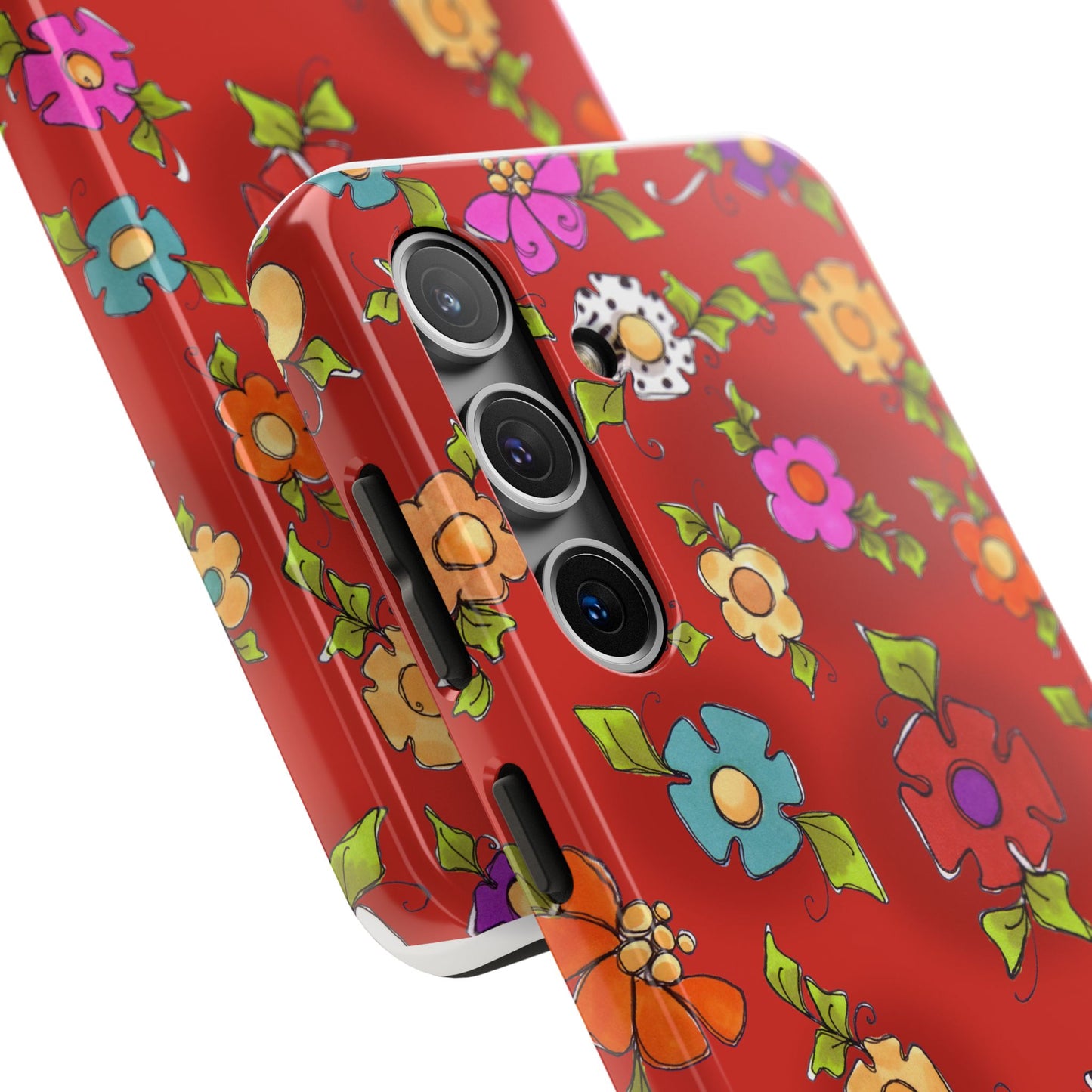 Happy Blooms Red Phone Case