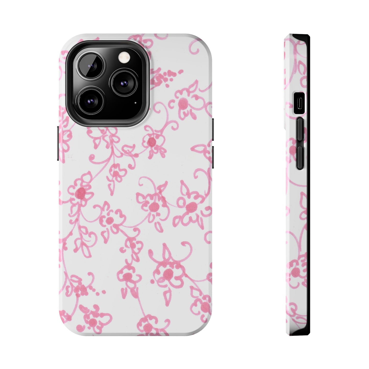 Juliette Ladies White / Pink Flowers Phone Case