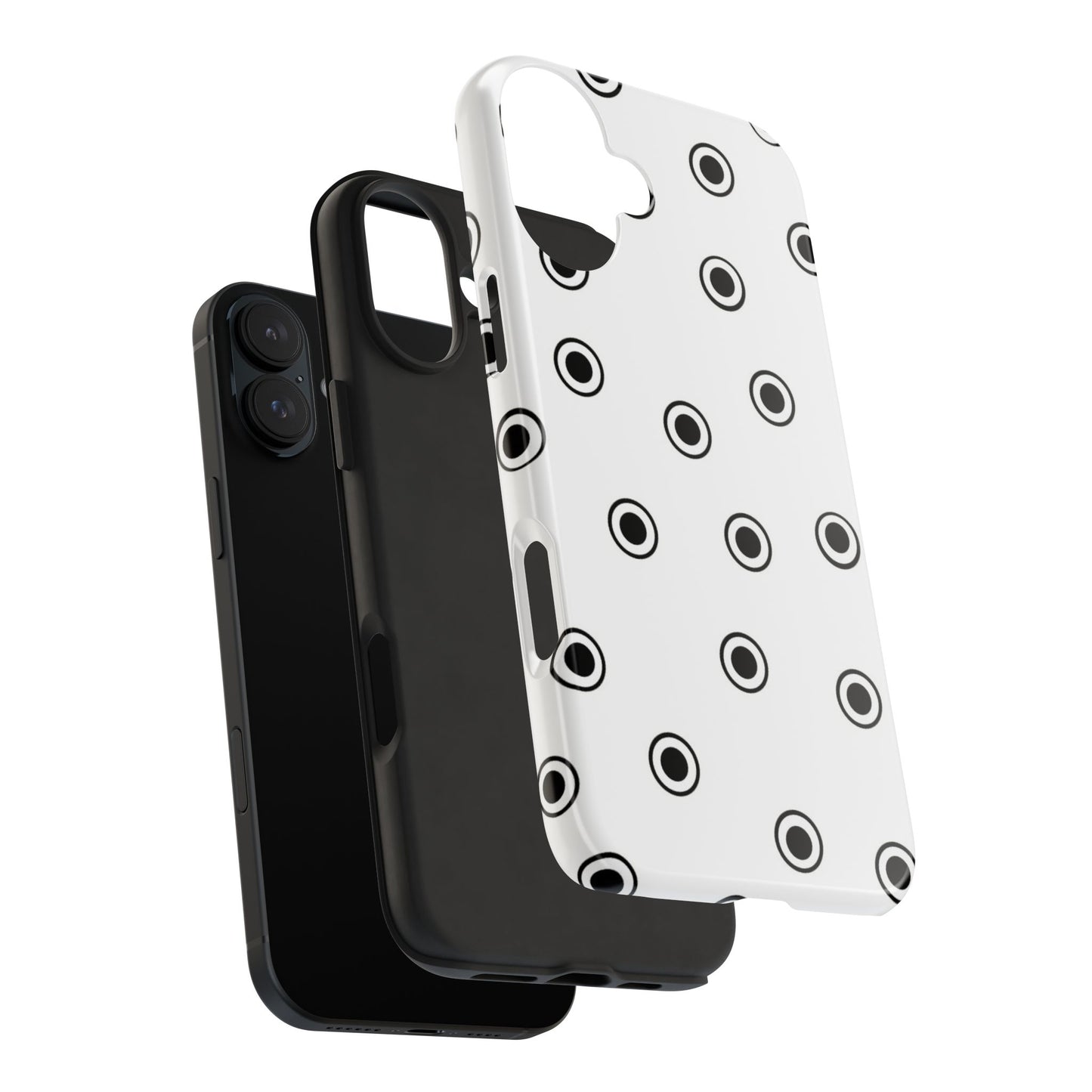 CD Dots White / Black Phone Case