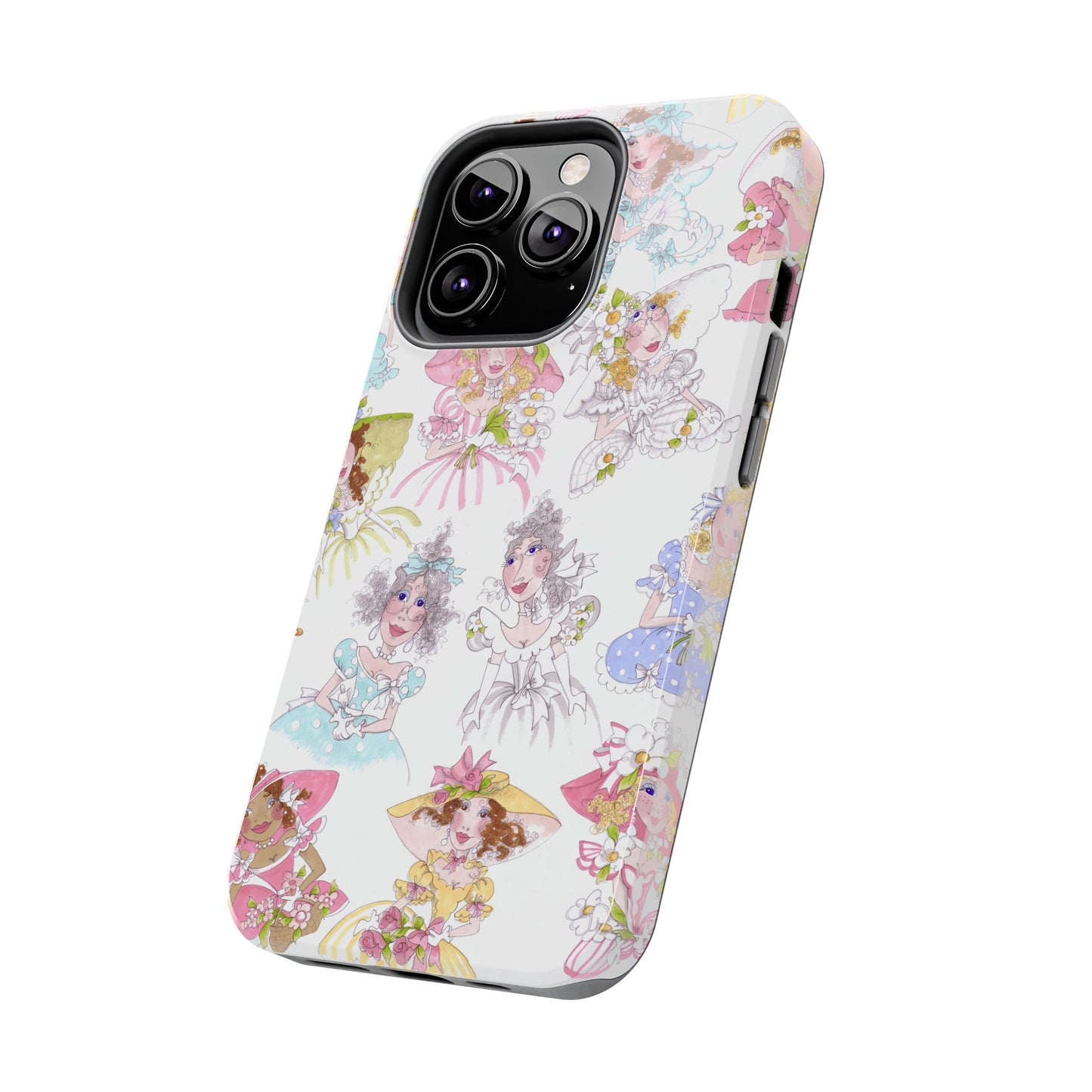 Tossed Belles White Phone Case