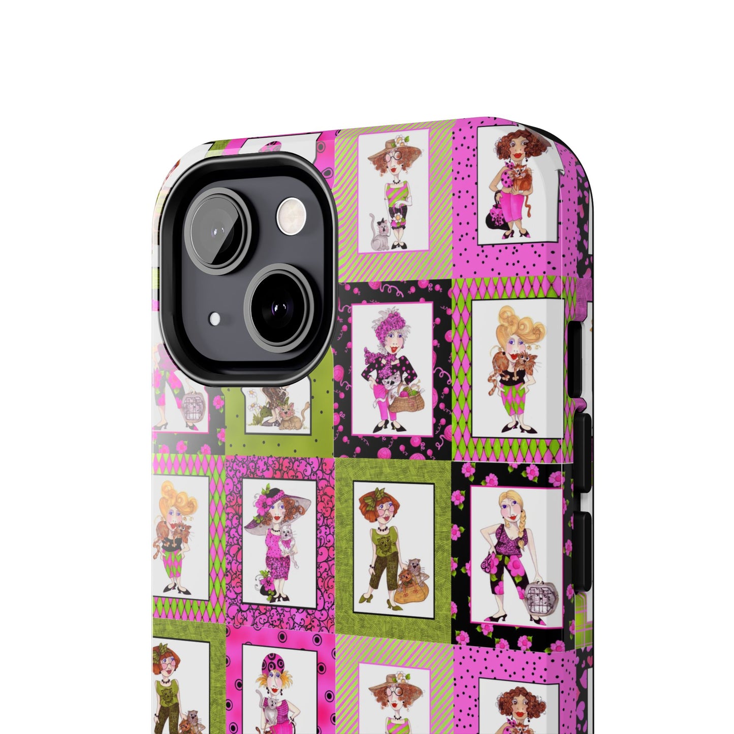 Cat Ladies Cerise Phone Case