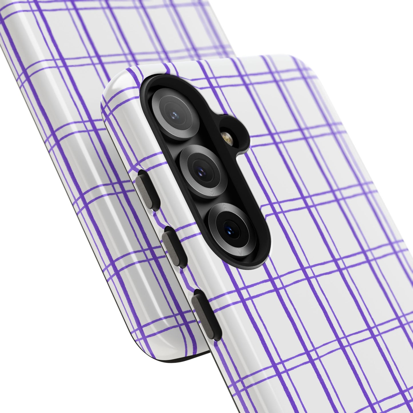 Little Plaid White / Blue Phone Case