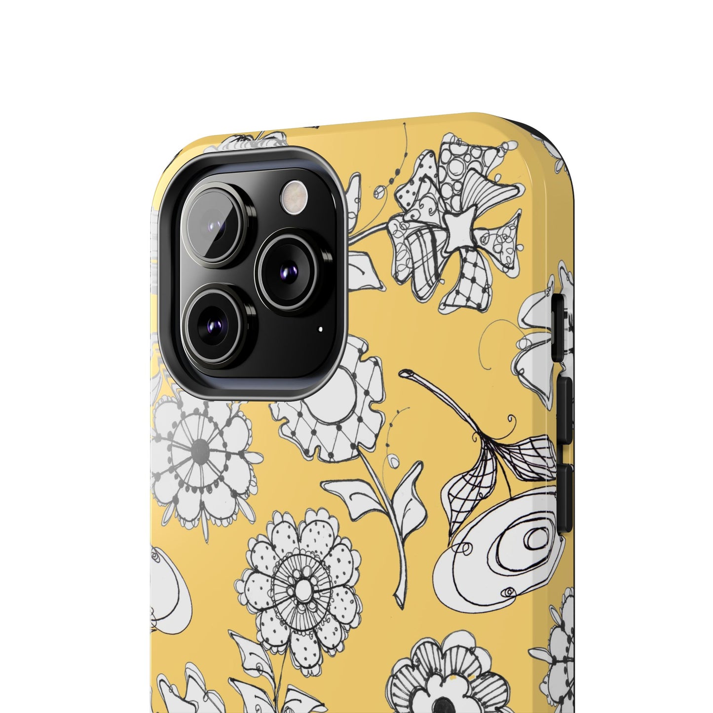 Paper Posies Yellow Phone Case