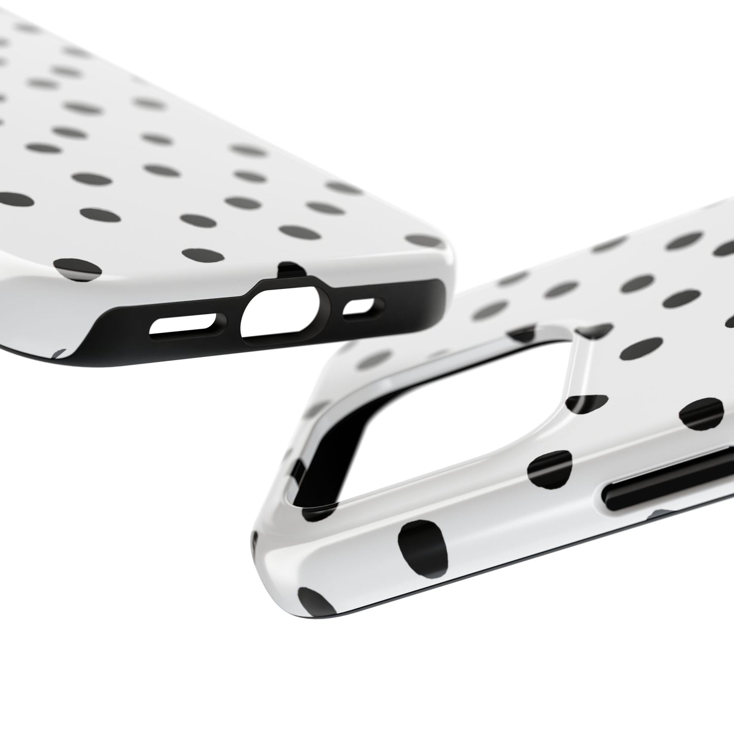 Dot White / Black Phone Case