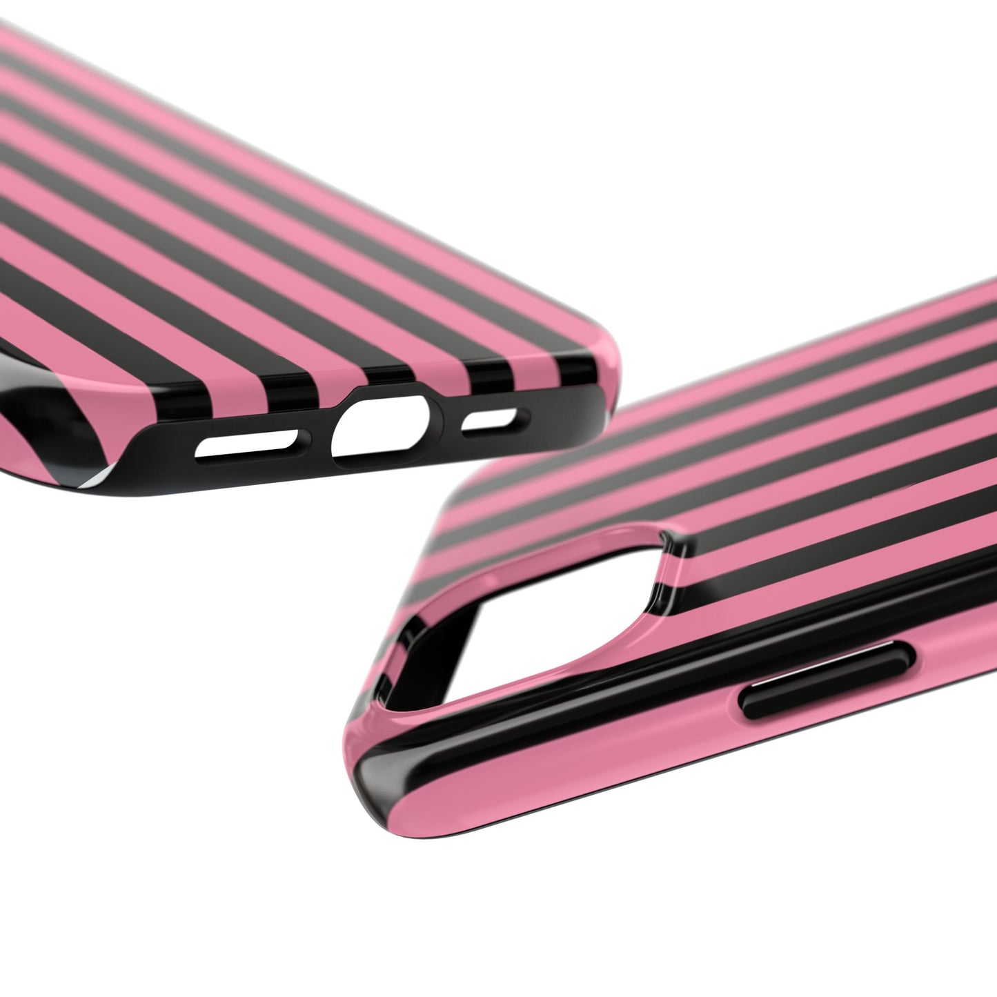 Vertical Stripe Pink / Black Phone Case