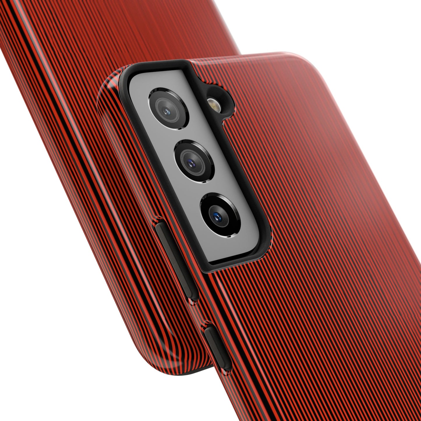 Pin Stripe Red / Black Phone Case