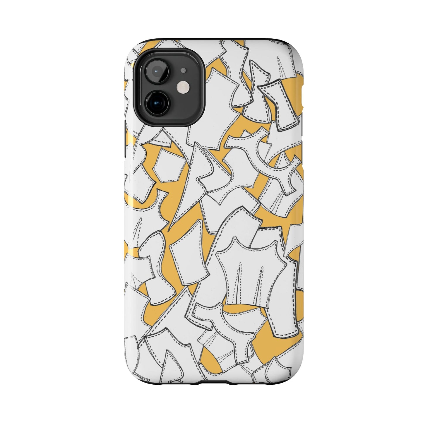 Pattern Pieces Yellow Phone Case