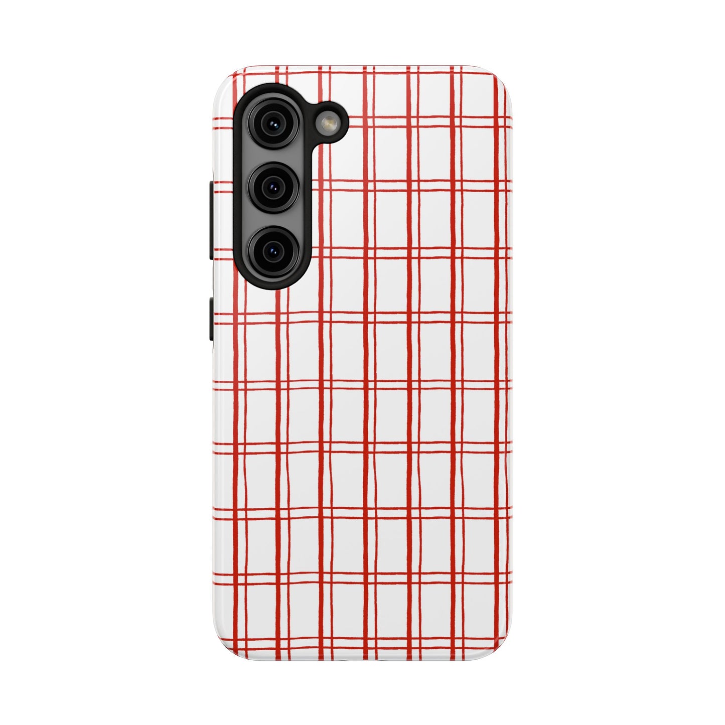 Little Plaid White / Red Phone Case