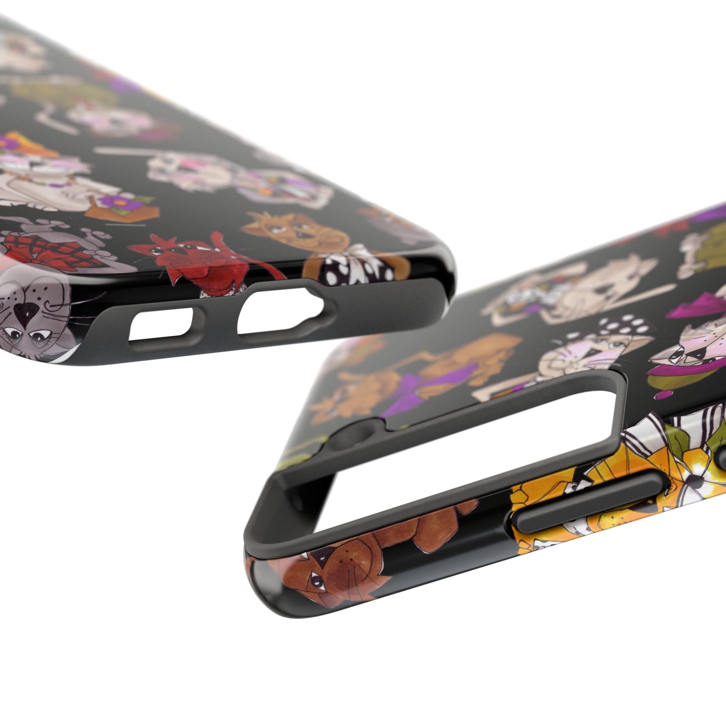 Spice Cats Tossed Black Phone Case
