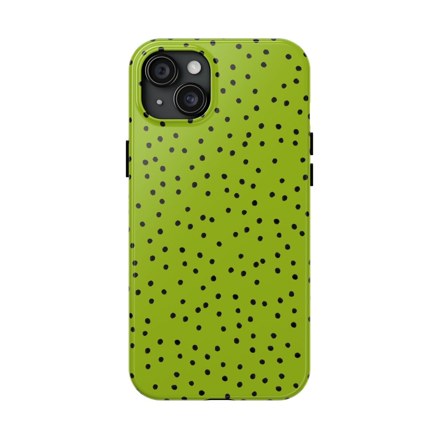 Dinky Dots Chartreuse / Black Phone Case