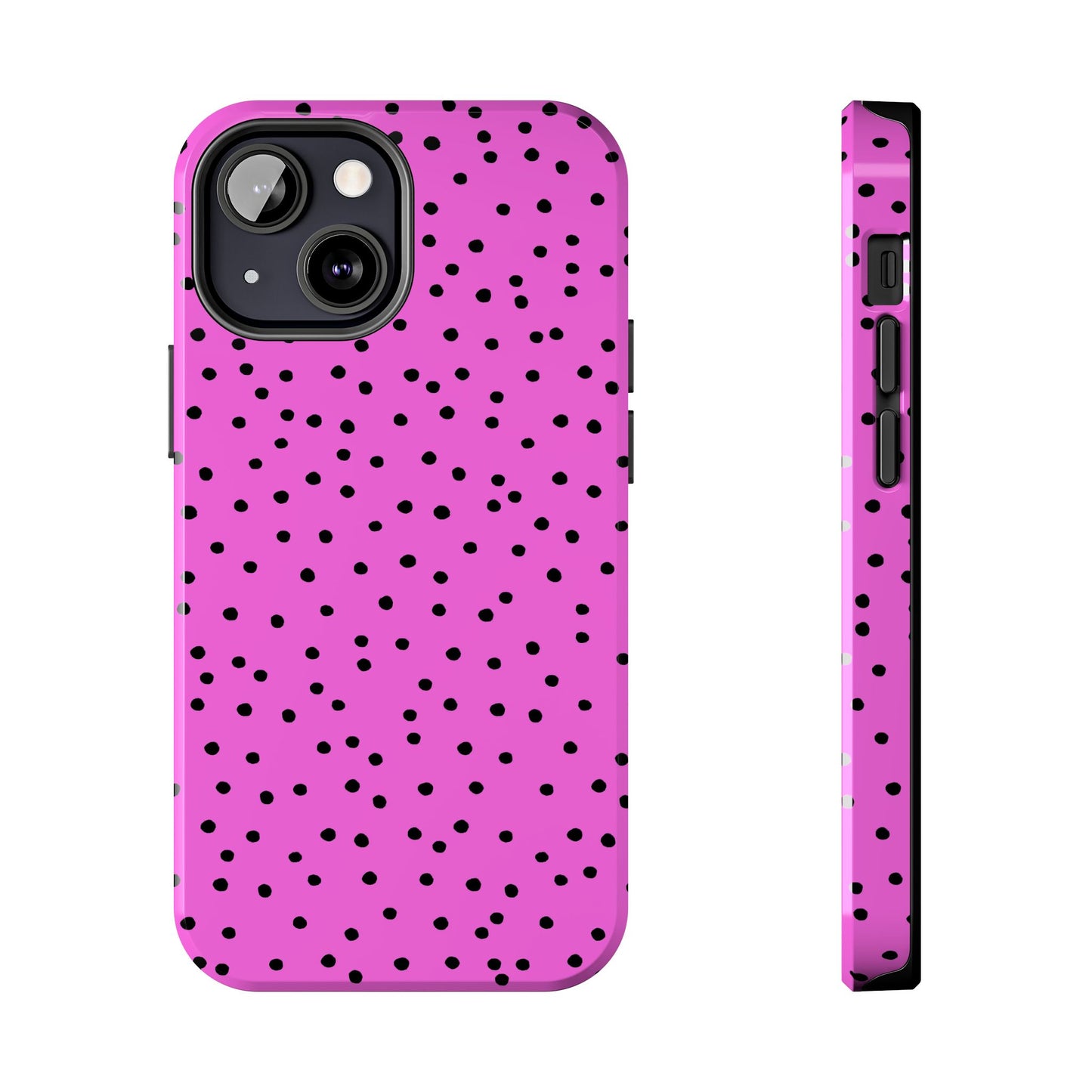 Dinky Dots Hot Pink / Black Phone Case