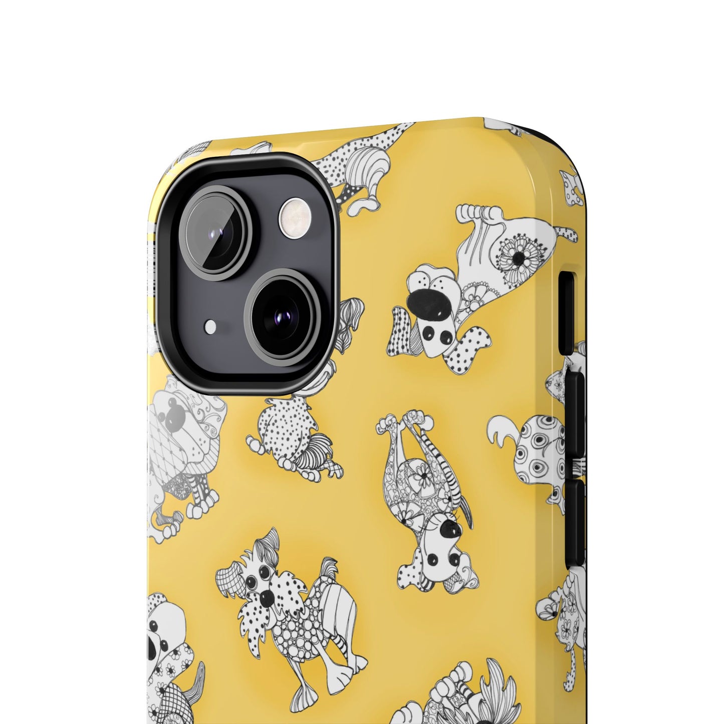 Doodle Dogs Yellow Phone Case