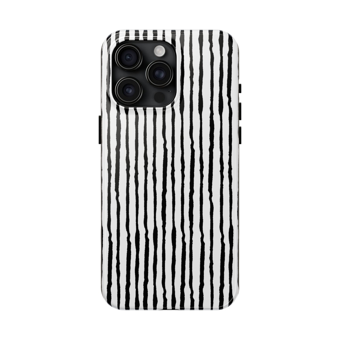 Sorta Stripe White / Black Phone Case
