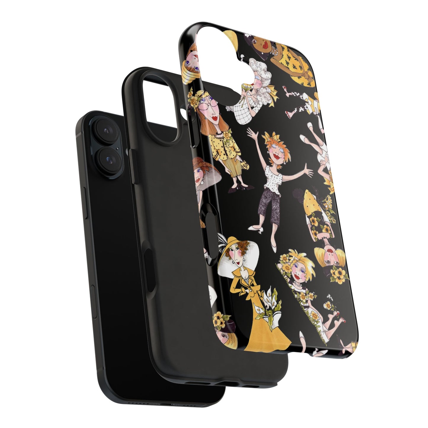 Bee Tossed Black Phone Case