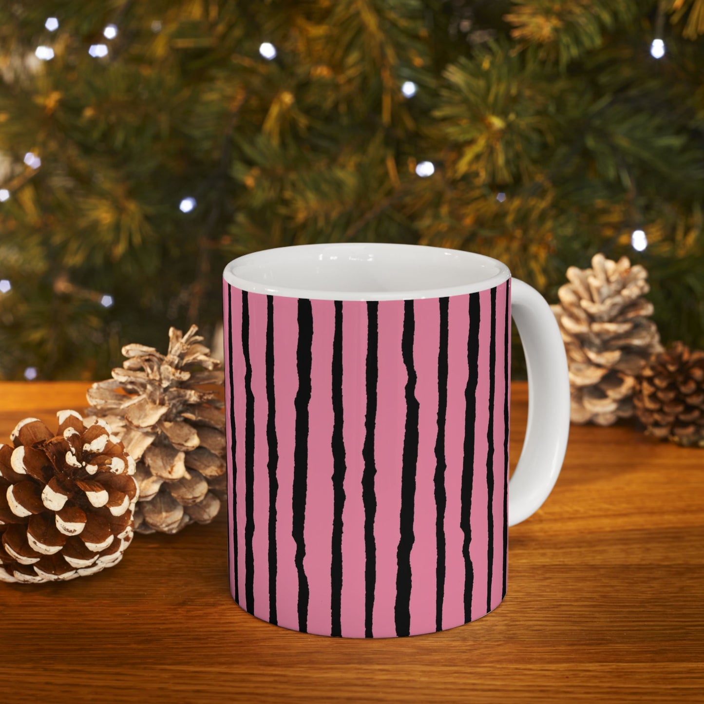 Sorta Stripe Bright Pink / Black Cup