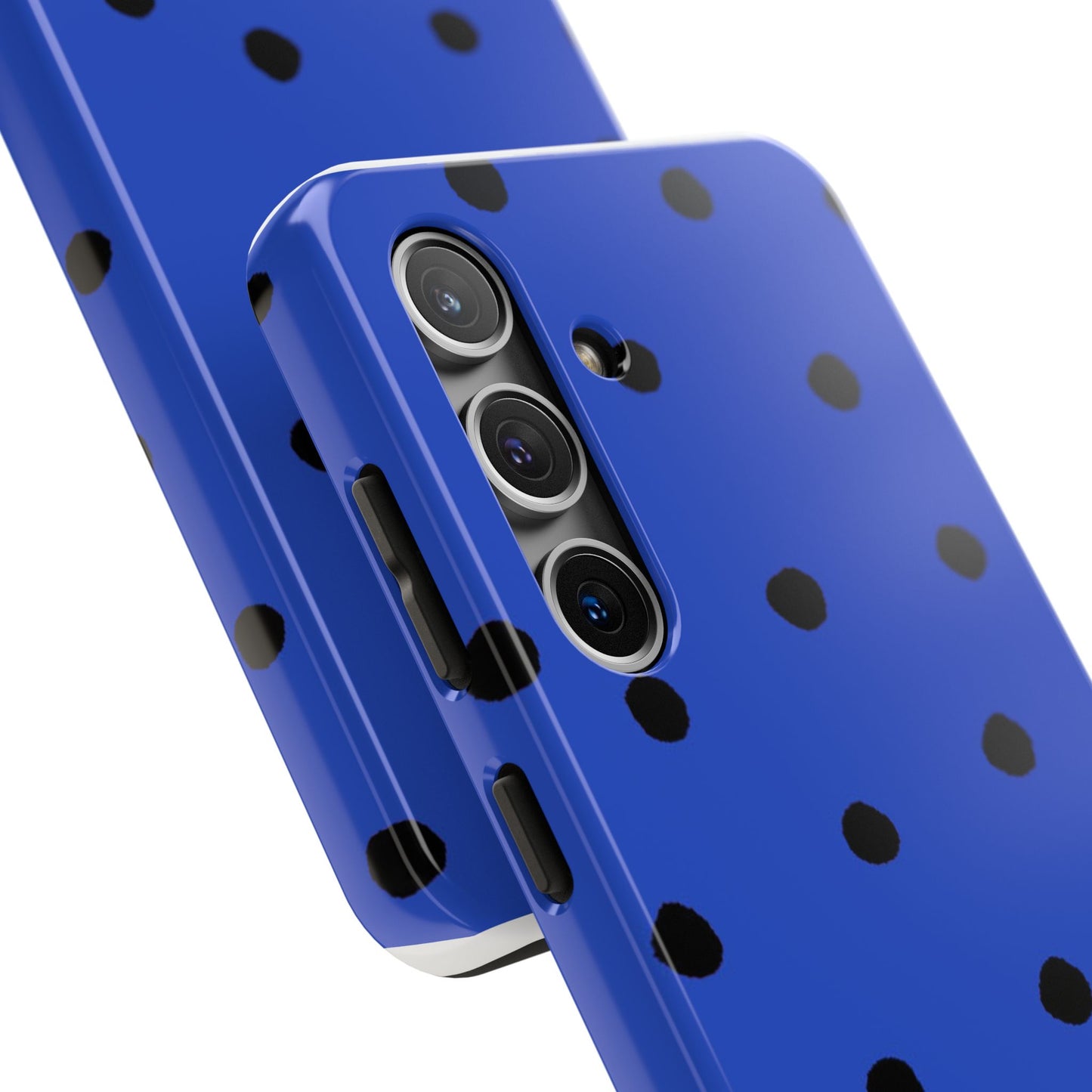 Dinky Dots Blue / Black Phone Case