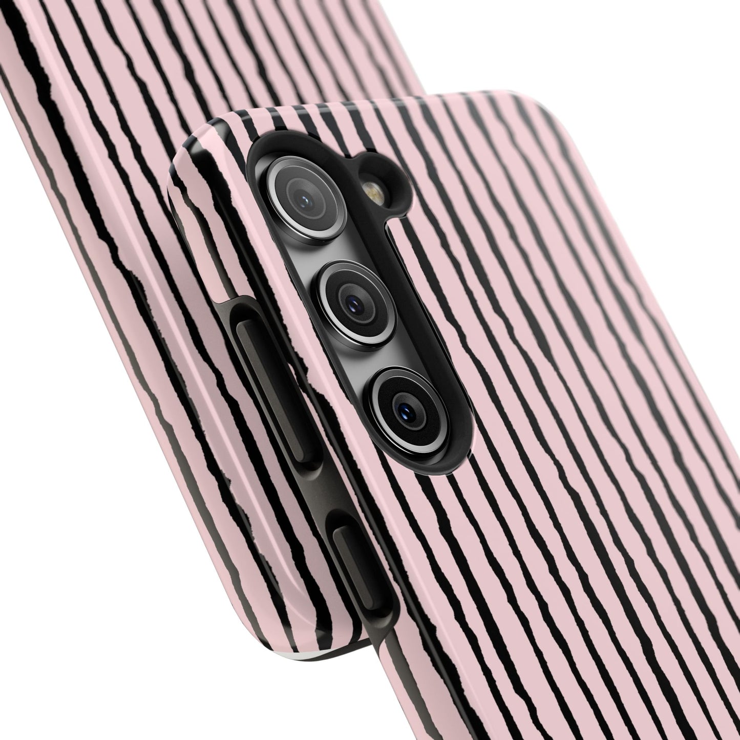 Sorta Stripe Light Pink / Black Phone Case