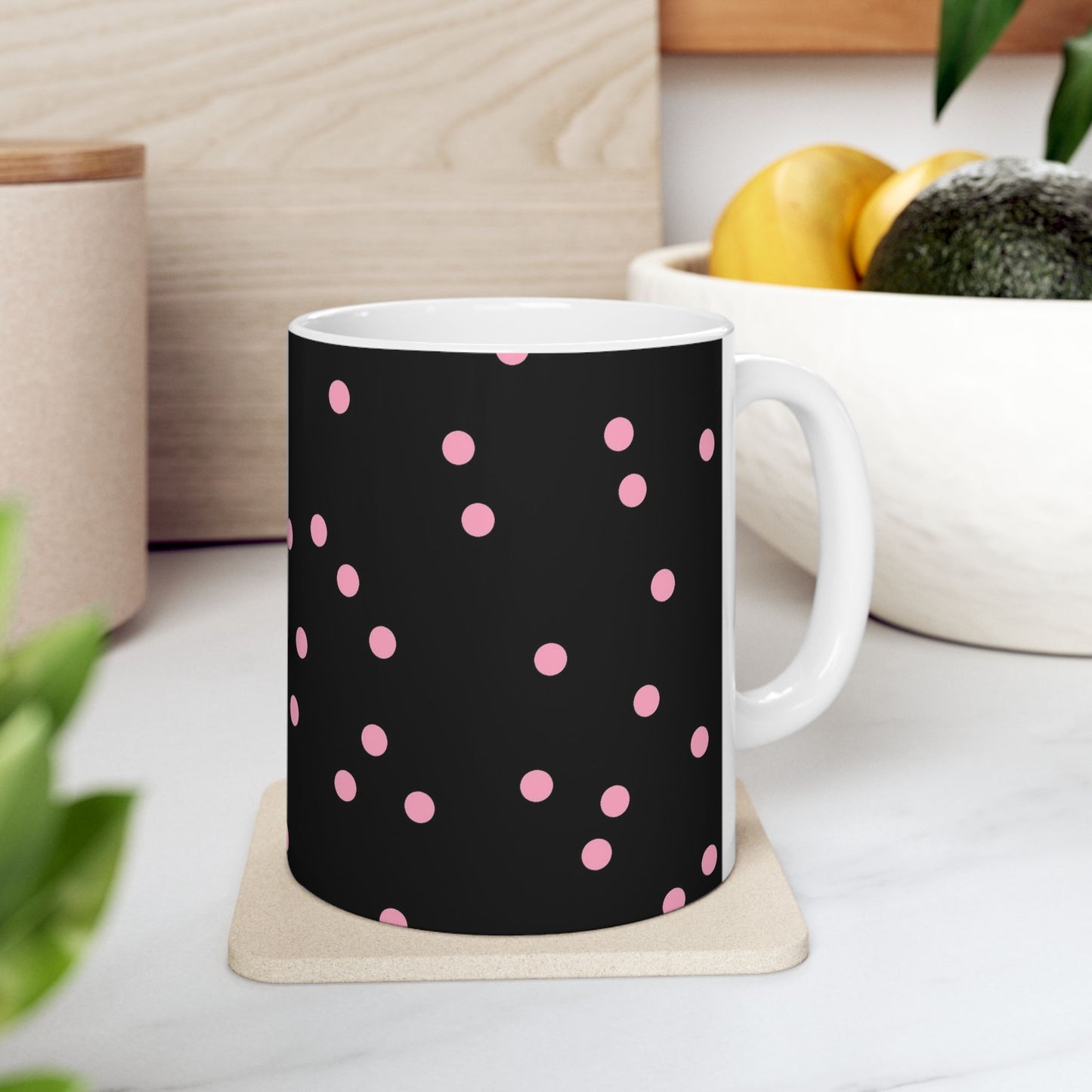 Space Dots Black / Pink Cup