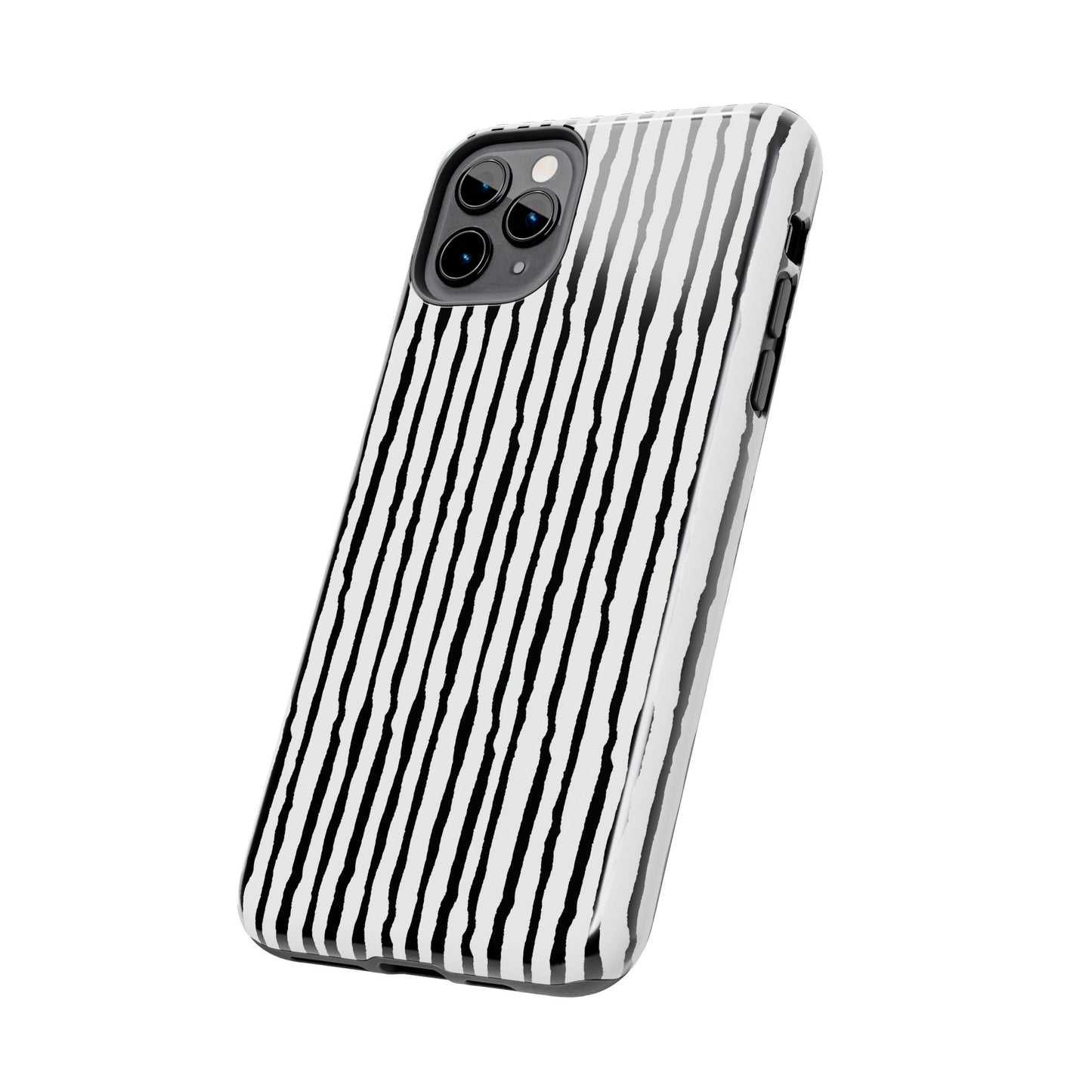 Sorta Stripe White / Black Phone Case
