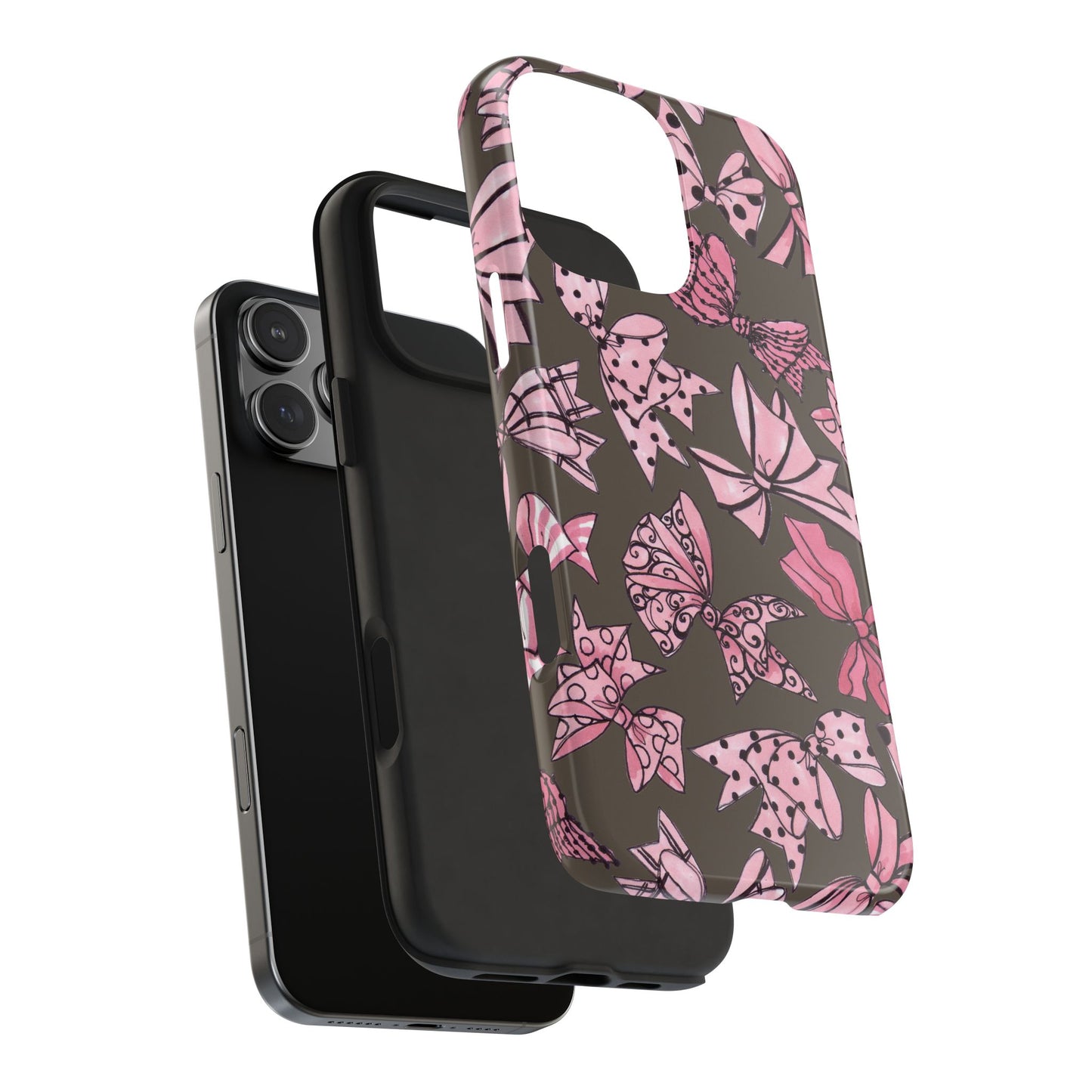 Blushing Bows Mocha Phone Case