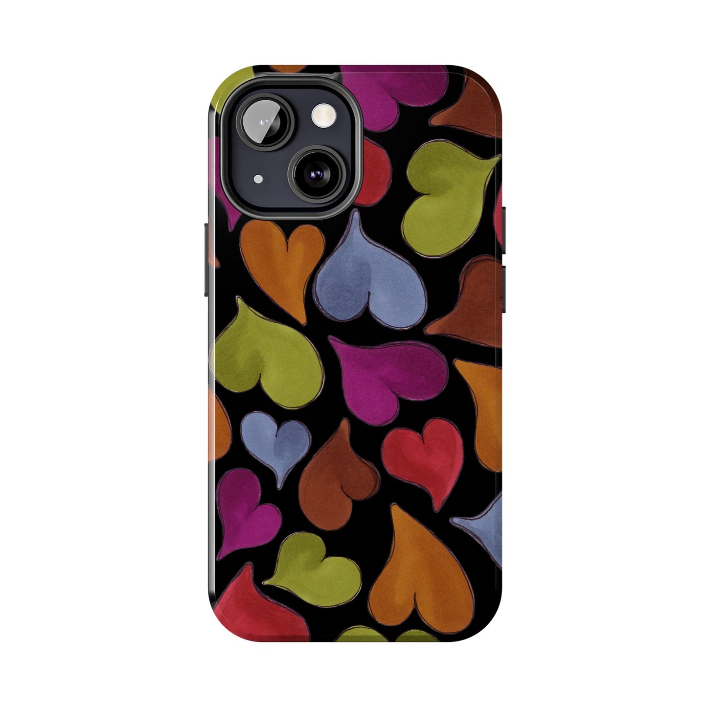 Big Hearted Black Phone Case