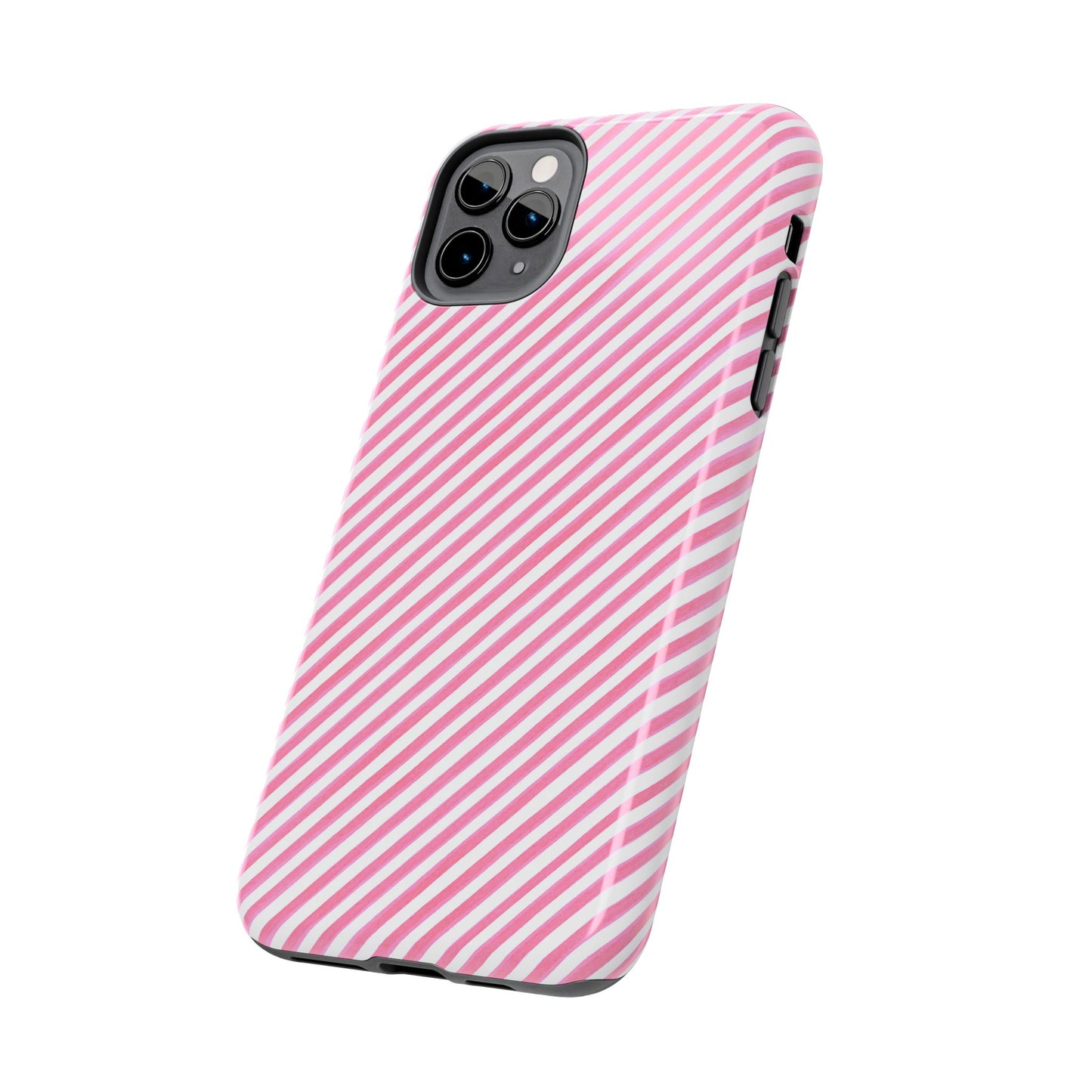 Bias Stripe Pink / White Phone Case
