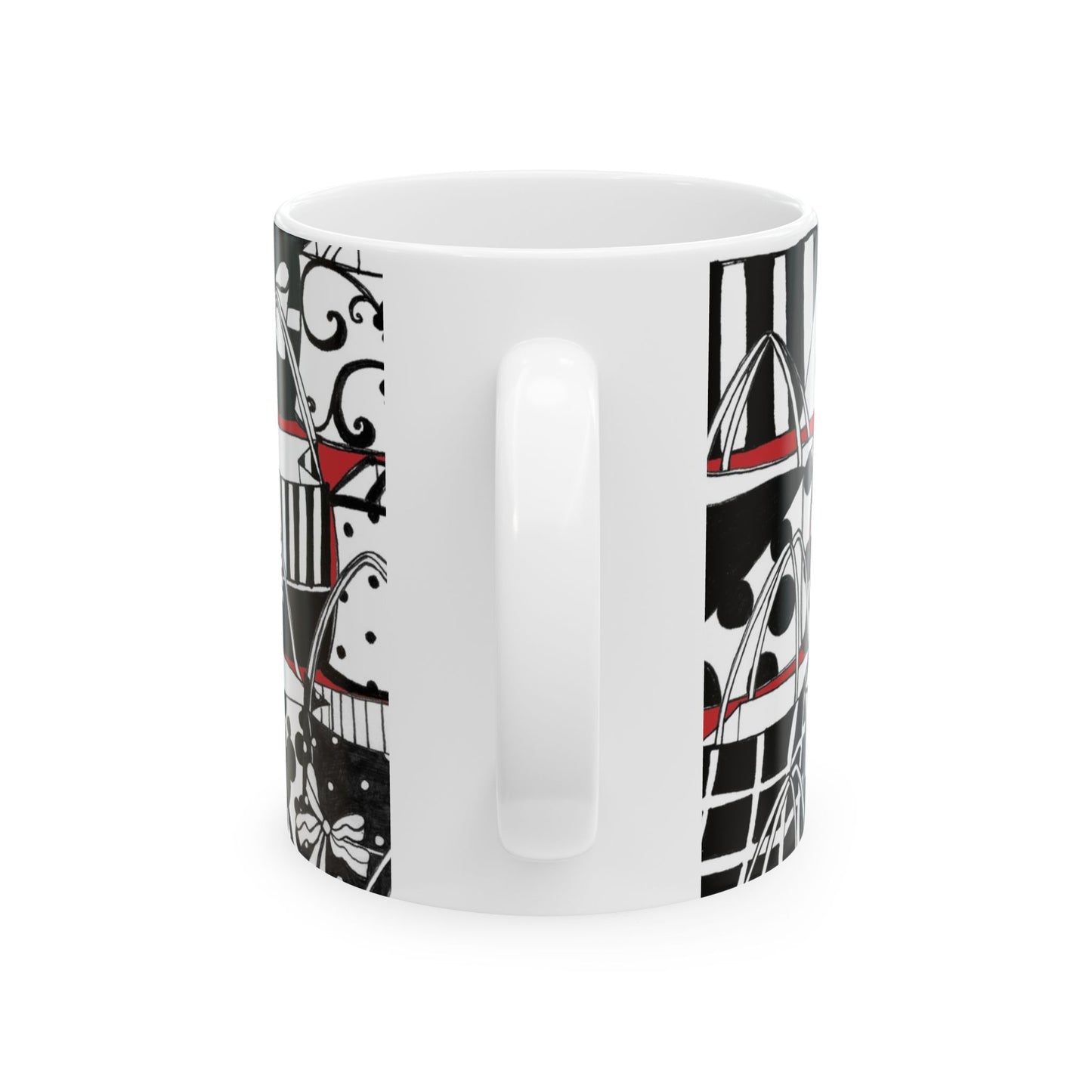 Totally Black / White / Red Cup