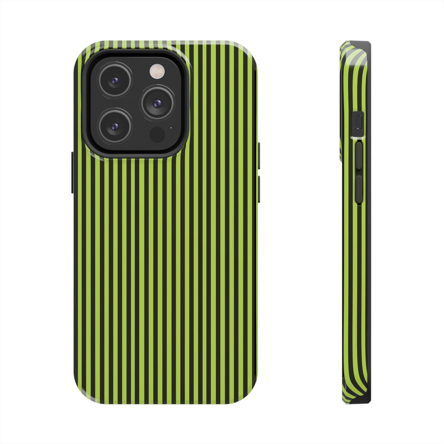 Stripe Green / Black Phone Case