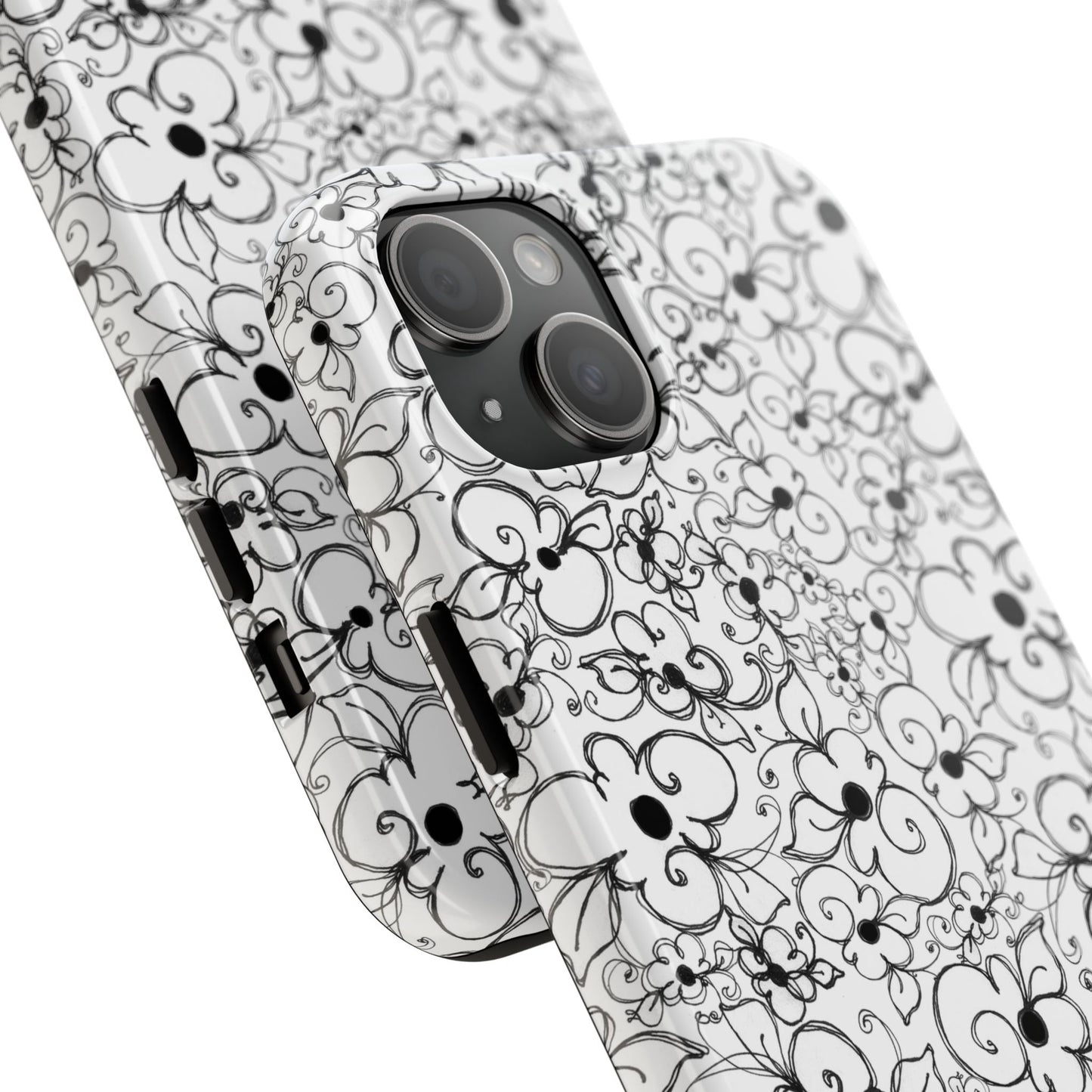 Dog Daisies White Phone Case