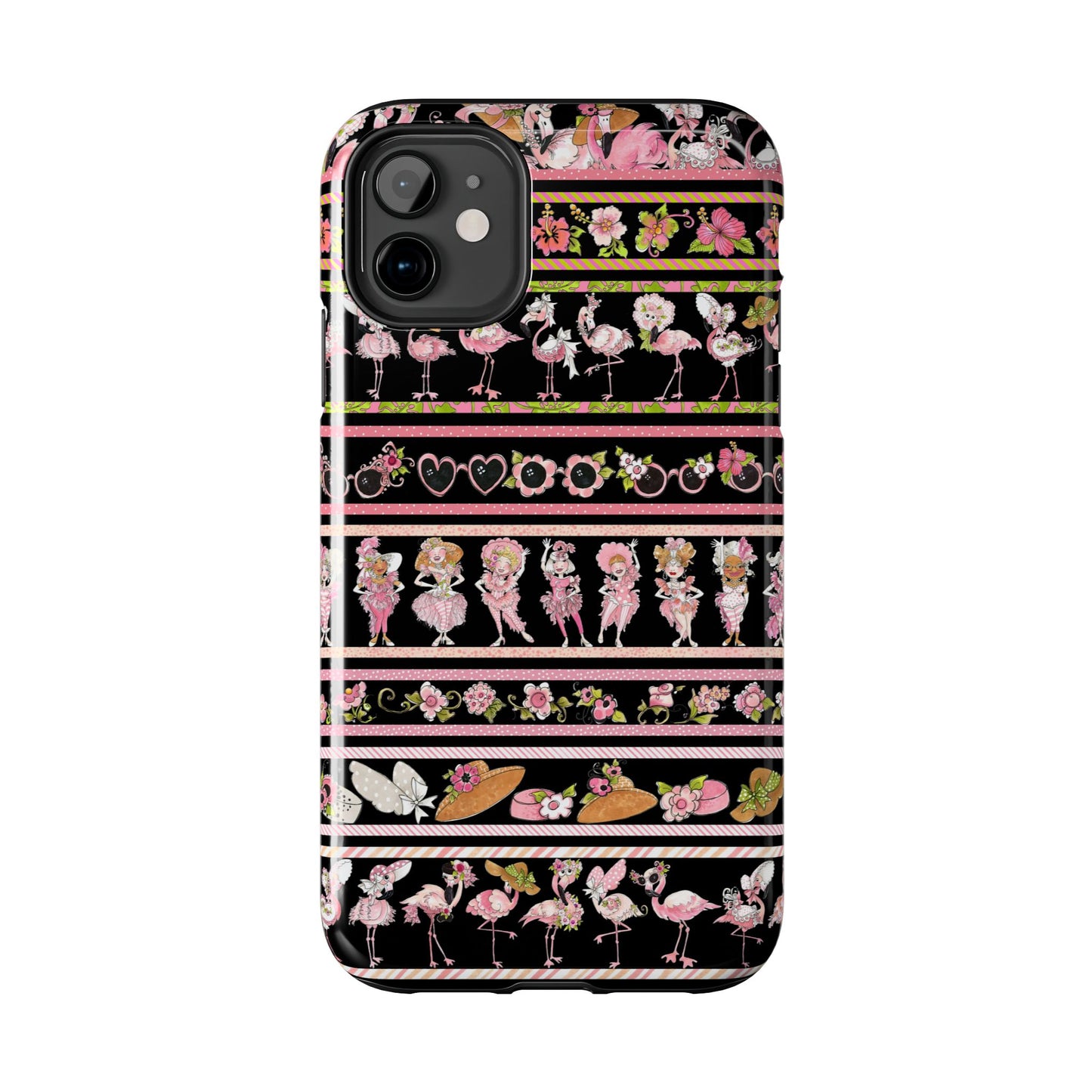 Flam Borders Black Phone Case